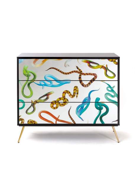 Seletti Toiletpaper Chest of Three Drawers Snakes