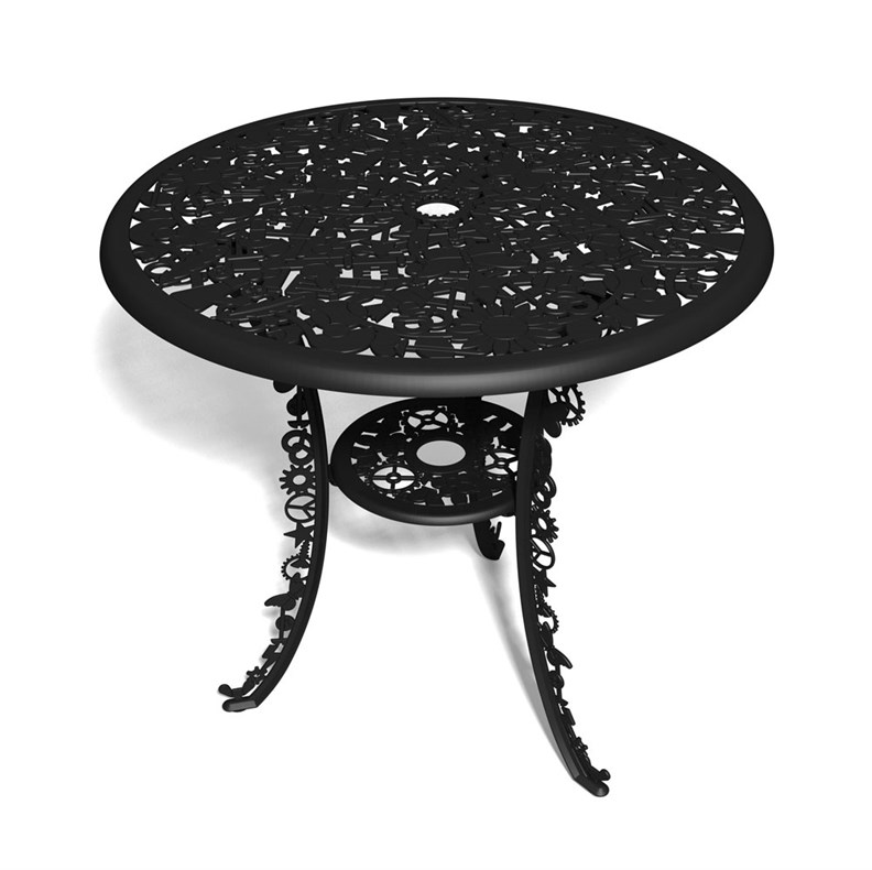 Love-it - Seletti Industry Collection Aluminium Round Table Black