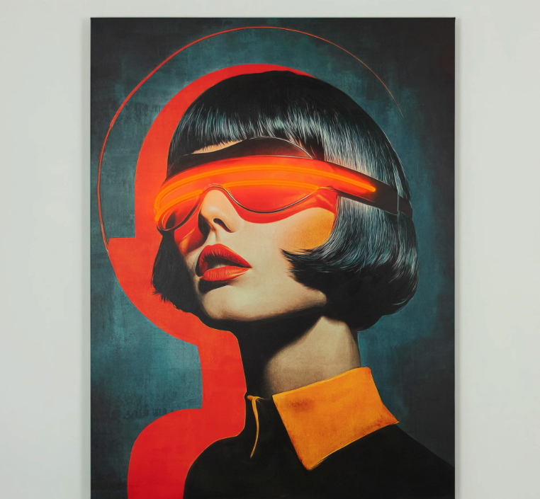 Neon Gaze Canvas