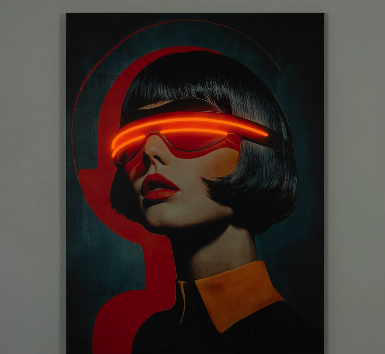 Neon Gaze Canvas