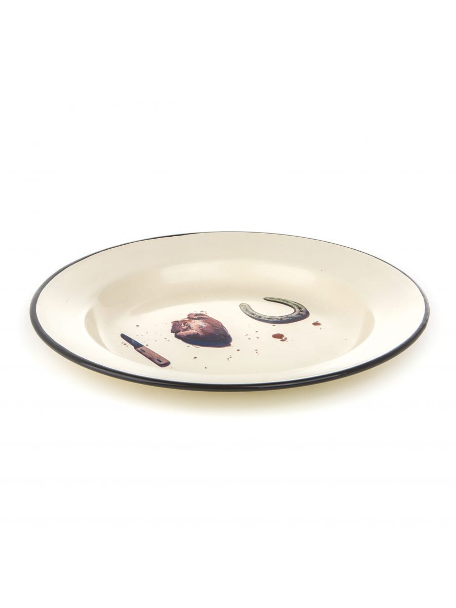 Seletti Toiletpaper Enamel Plate I love you