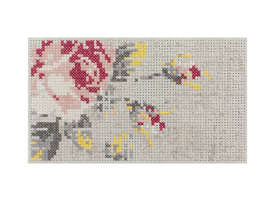 Gan Rugs Canevas Rug Flowers Natural