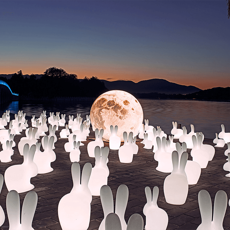 Qeeboo Rabbit Rechargeable Lamp Big