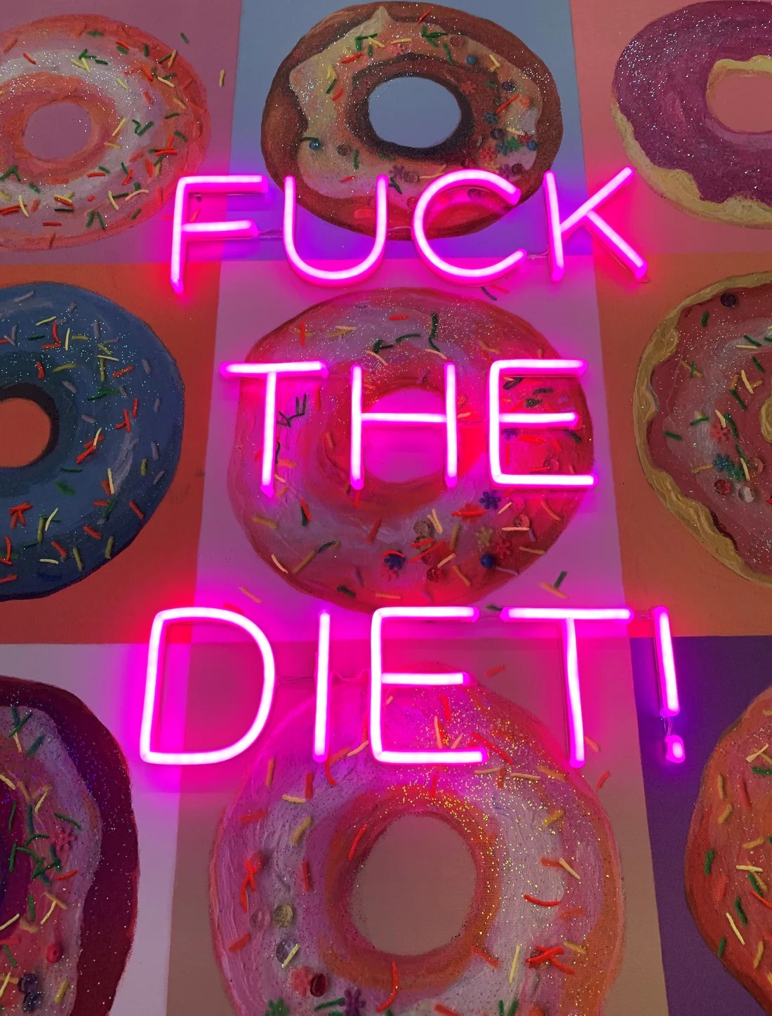 F The Diet Wall Artwork Led
