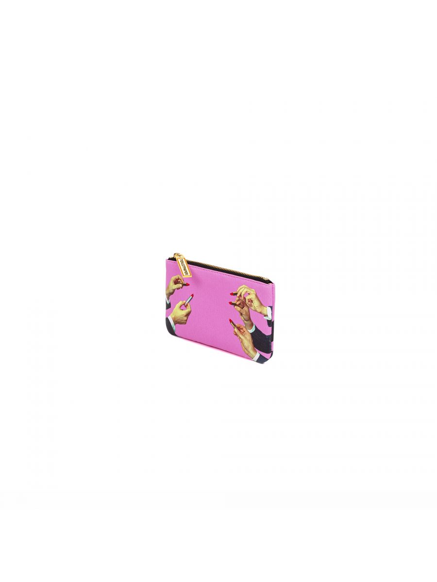 Seletti Toiletpaper Coin Bag Lipsticks Pink