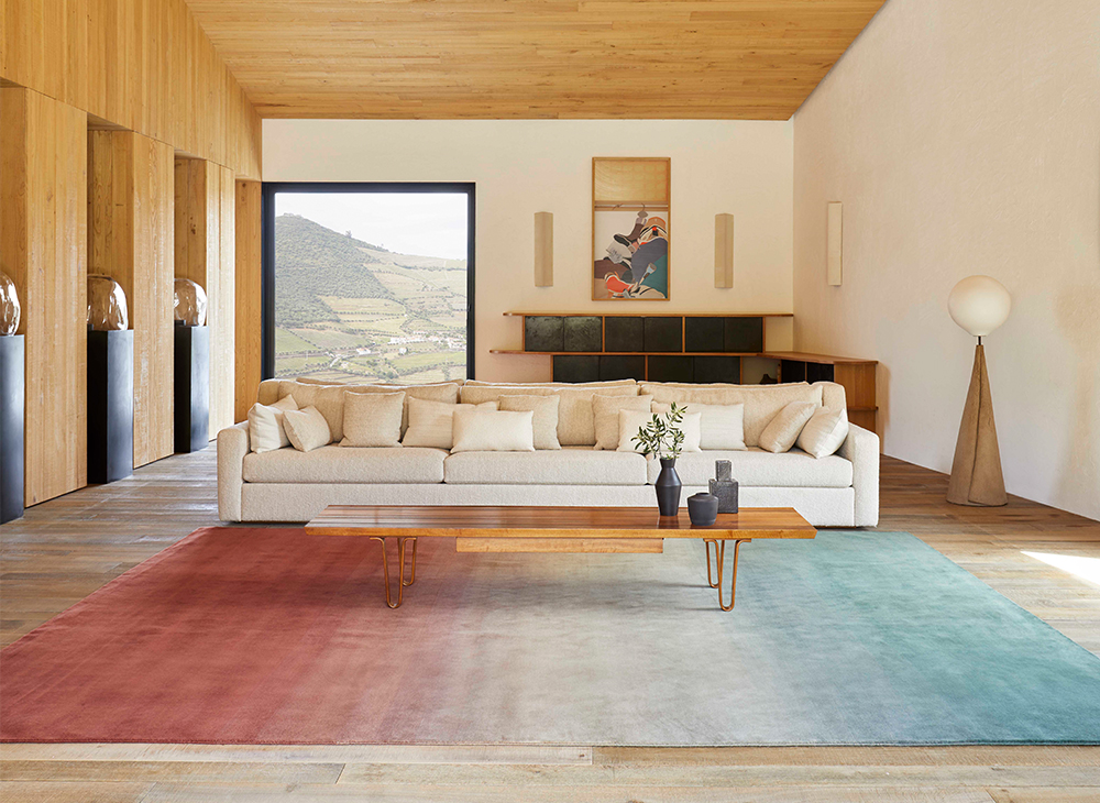 Gan Rugs Degrade Rug Petrol-Wine