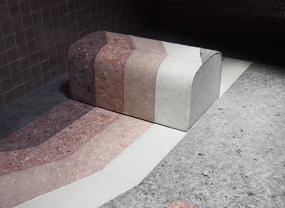 Gan Rugs Nuances Rug Curve Burgundy