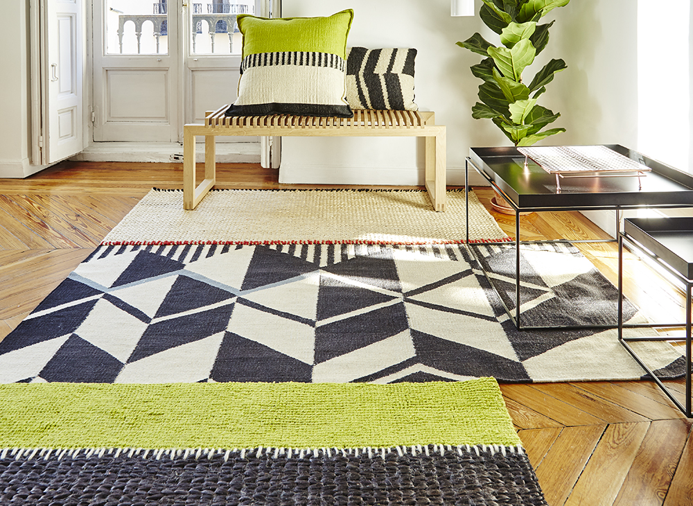 Gan Rugs Rustic Chic Rug Geo Pistachio