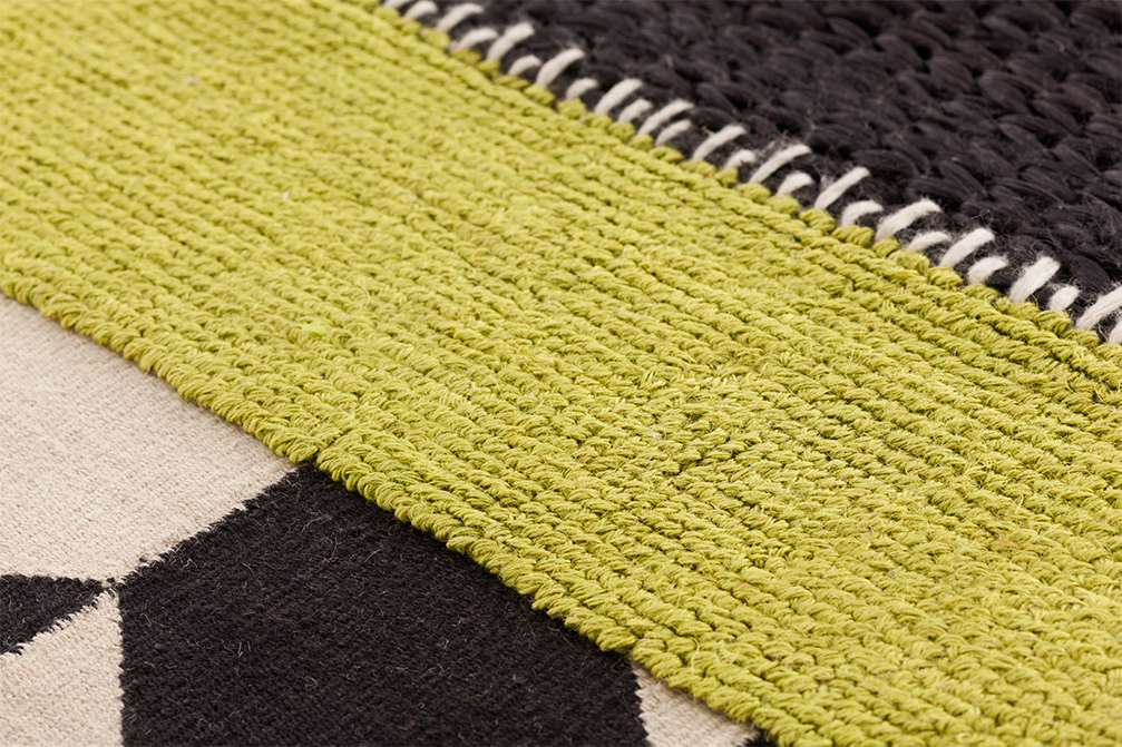 Gan Rugs Rustic Chic Rug Geo Pistachio