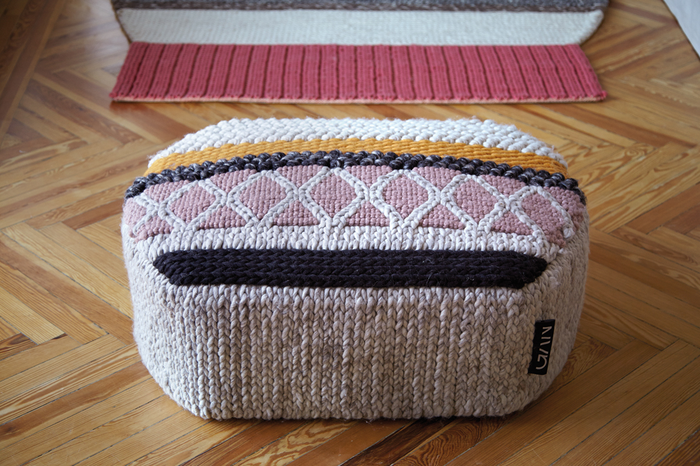 Gan Rugs Mangas Original Pouf Caramelo MP1