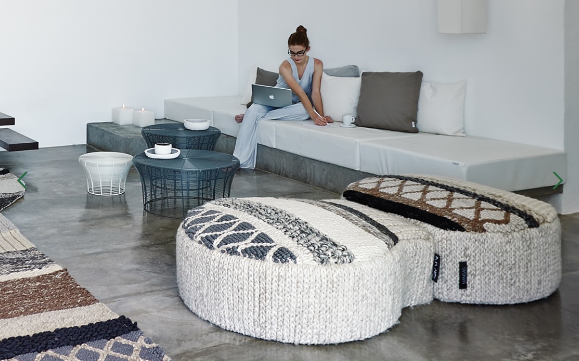 Gan Rugs Mangas Original Pouf Caramelo MP1N