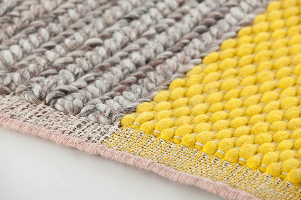 Gan Rugs Mangas Space Rug Plait Yellow