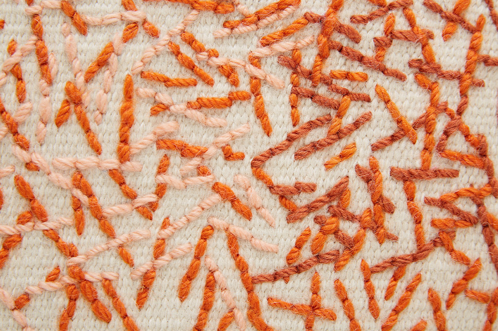 Gan Rugs Backstitch Rug Calm Brick