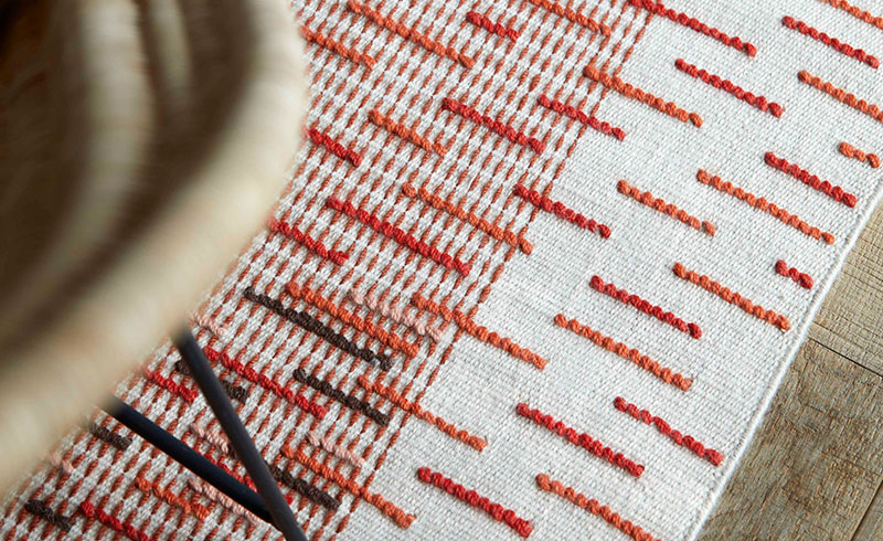 Gan Rugs Backstitch Rug Calm Brick