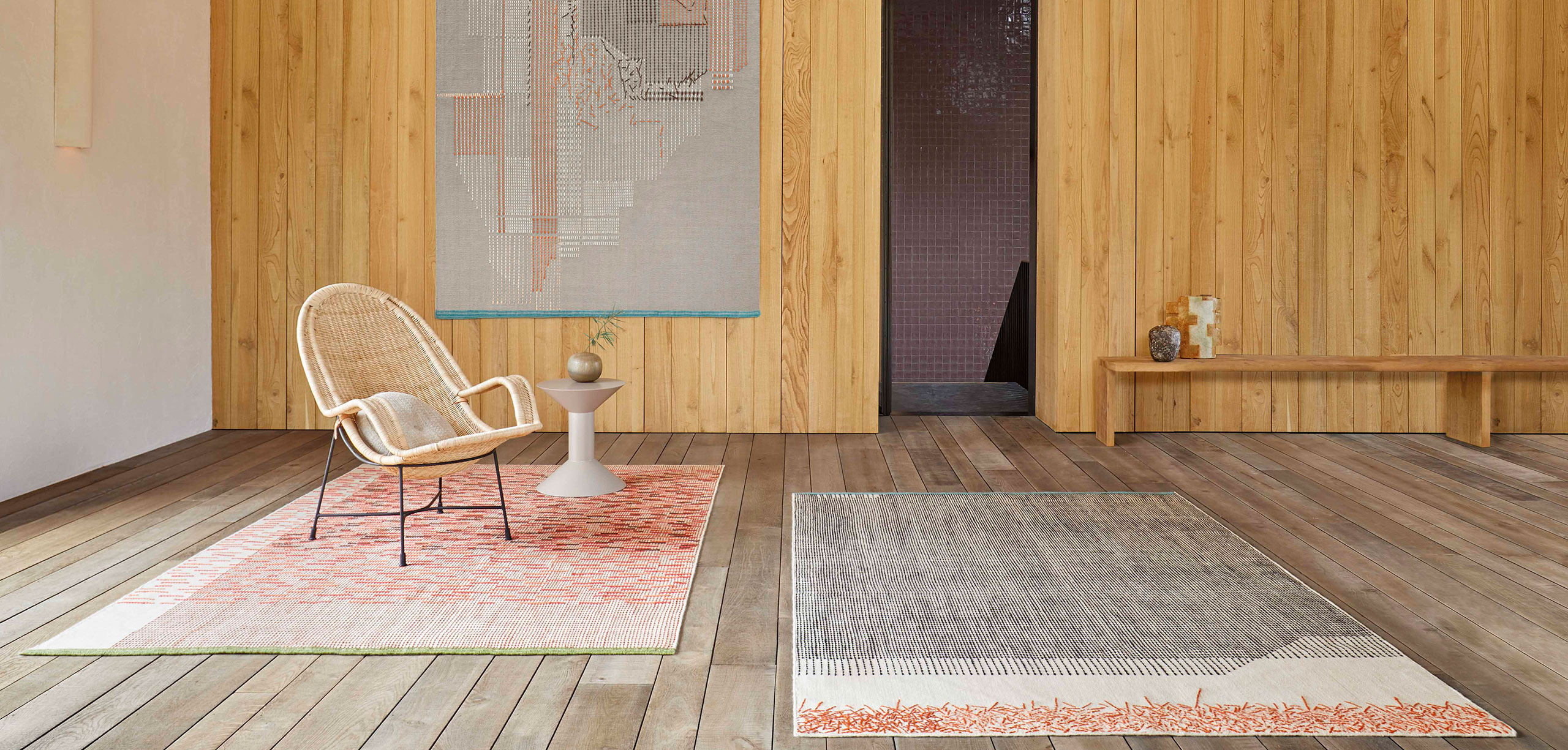 Gan Rugs Backstitch Rug Calm Brick