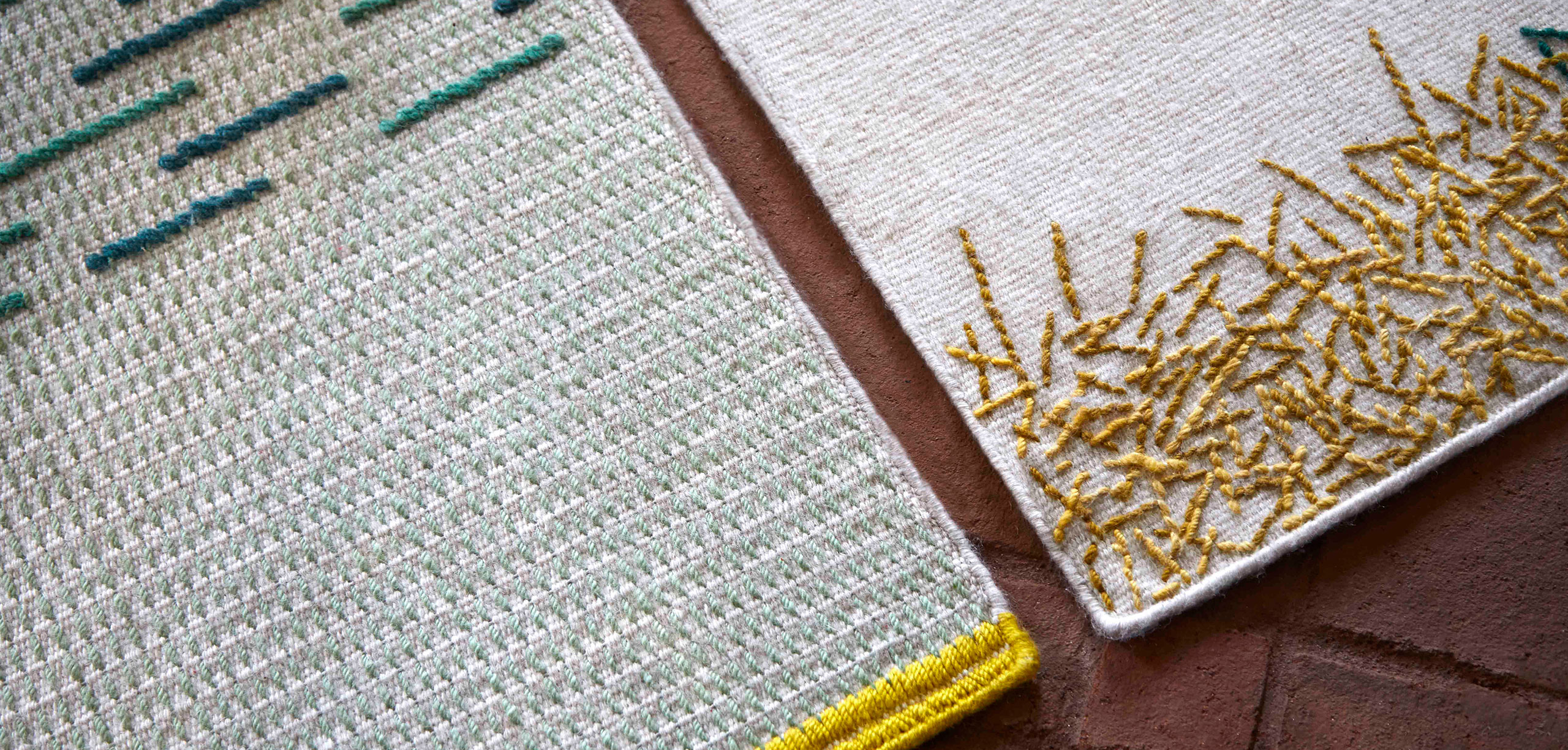 Gan Rugs Backstitch Rug Busy Green