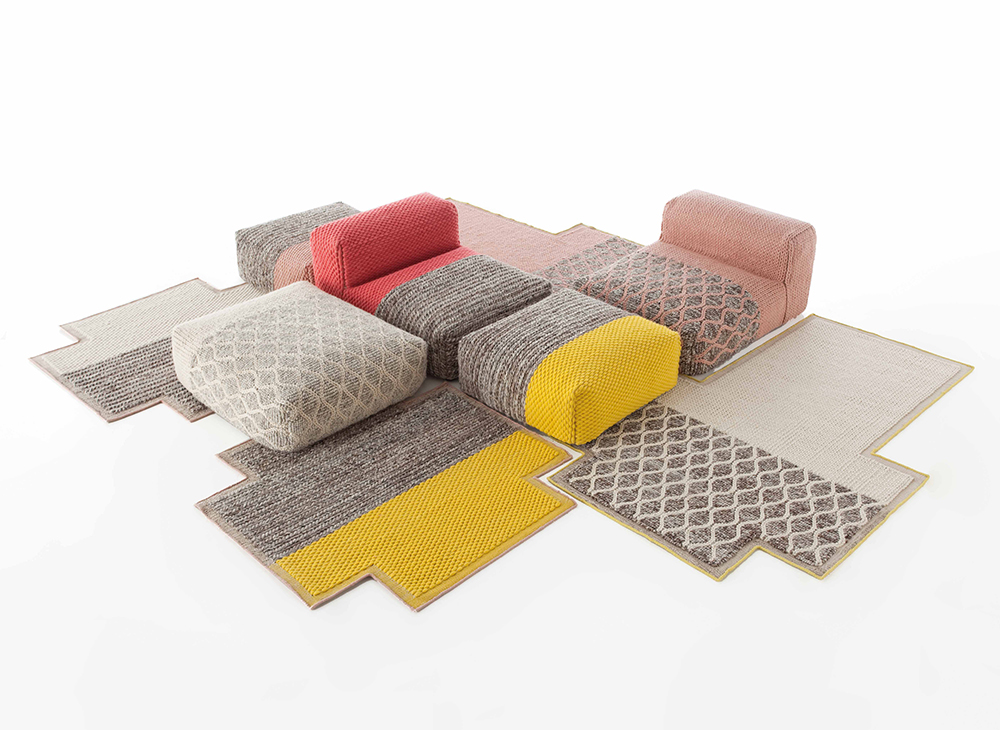 Gan Rugs Mangas Space Rug Rhombus Ivory