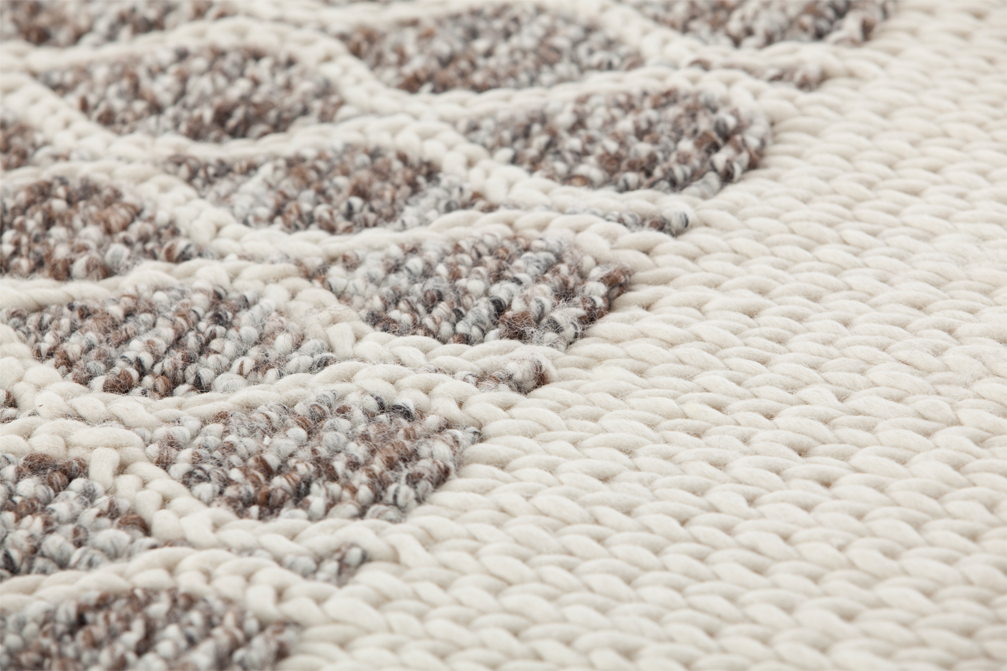 Gan Rugs Mangas Space Rug Rhombus Ivory