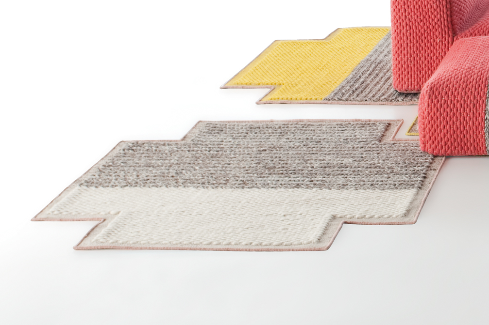 Gan Rugs Mangas Space Rug Plait Square Ivory