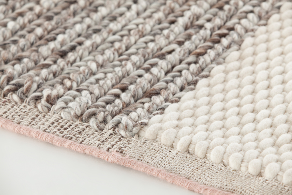 Gan Rugs Mangas Space Rug Plait Square Ivory