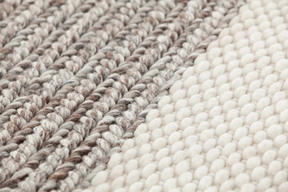 Gan Rugs Mangas Space Rug Plait Square Ivory