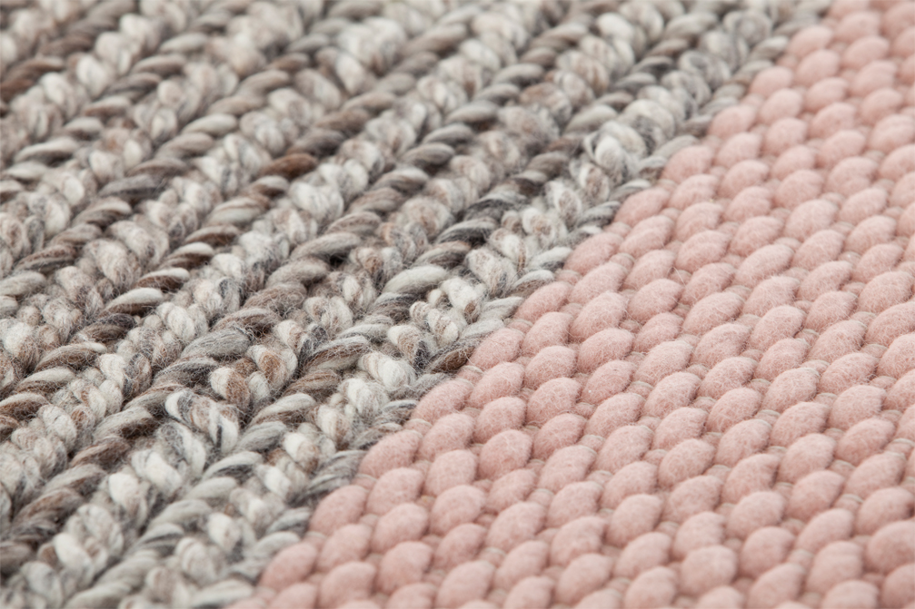 Gan Rugs Mangas Space Rug Plait Square Pink