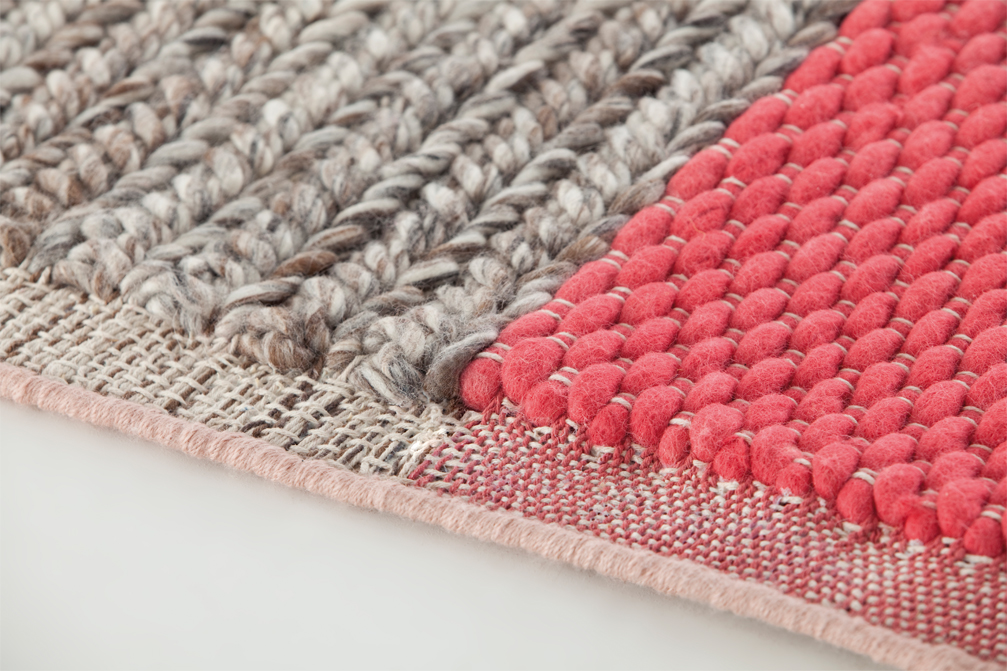 Gan Rugs Mangas Space Rug Plait Square Coral