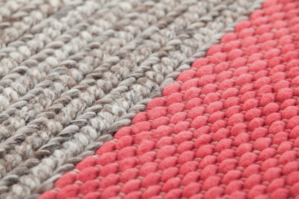 Gan Rugs Mangas Space Rug Plait Square Coral