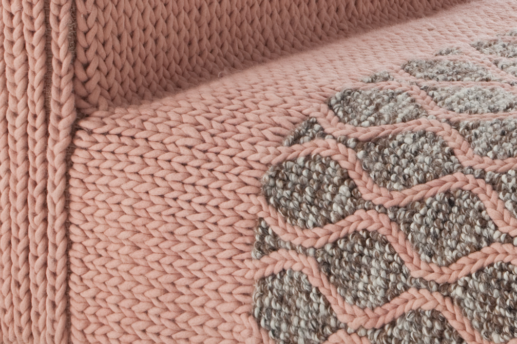 Gan Rugs Mangas Space Module Rhombus Pink