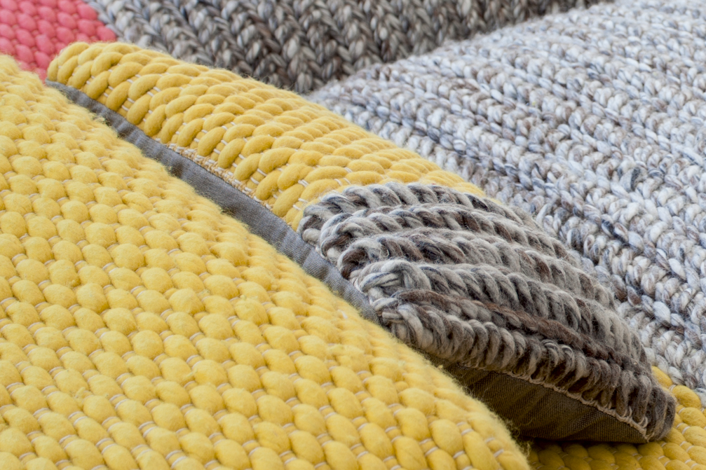 Gan Rugs Mangas Space Cushion Plait Yellow