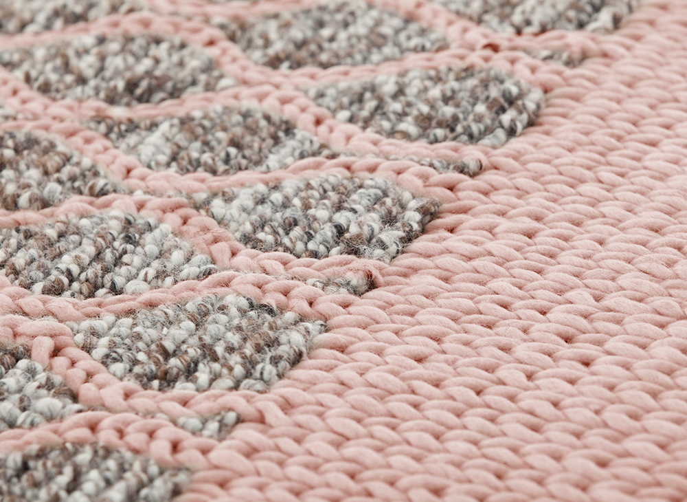 Gan Rugs Mangas Space Cushion Rhombus Pink