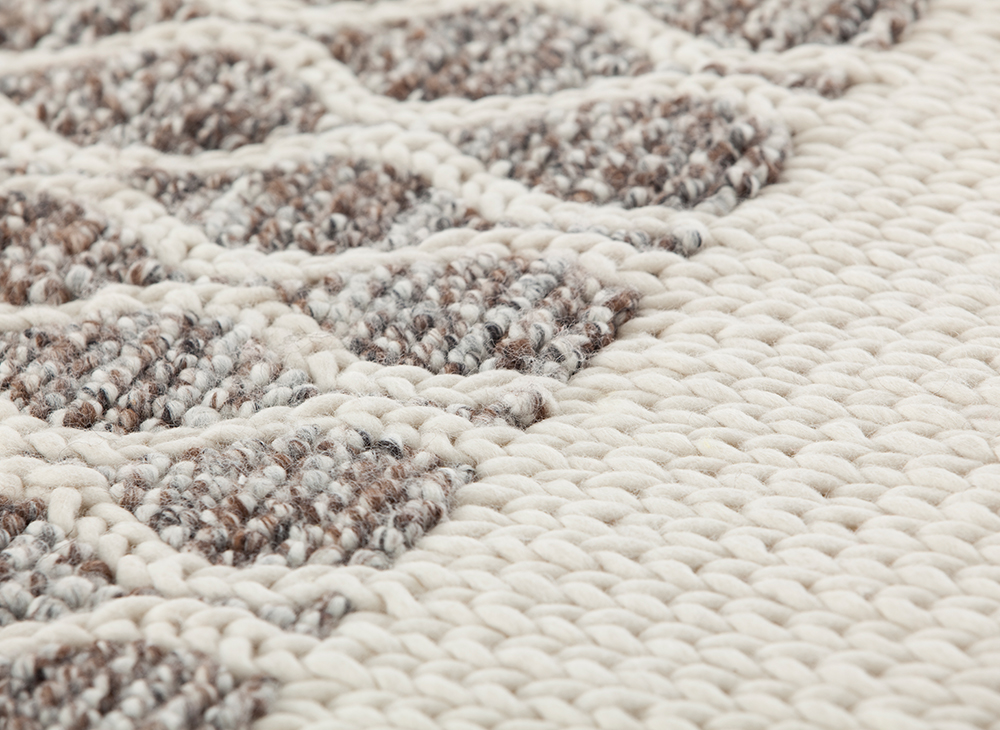 Gan Rugs Mangas Space Cushion Rhombus Ivory