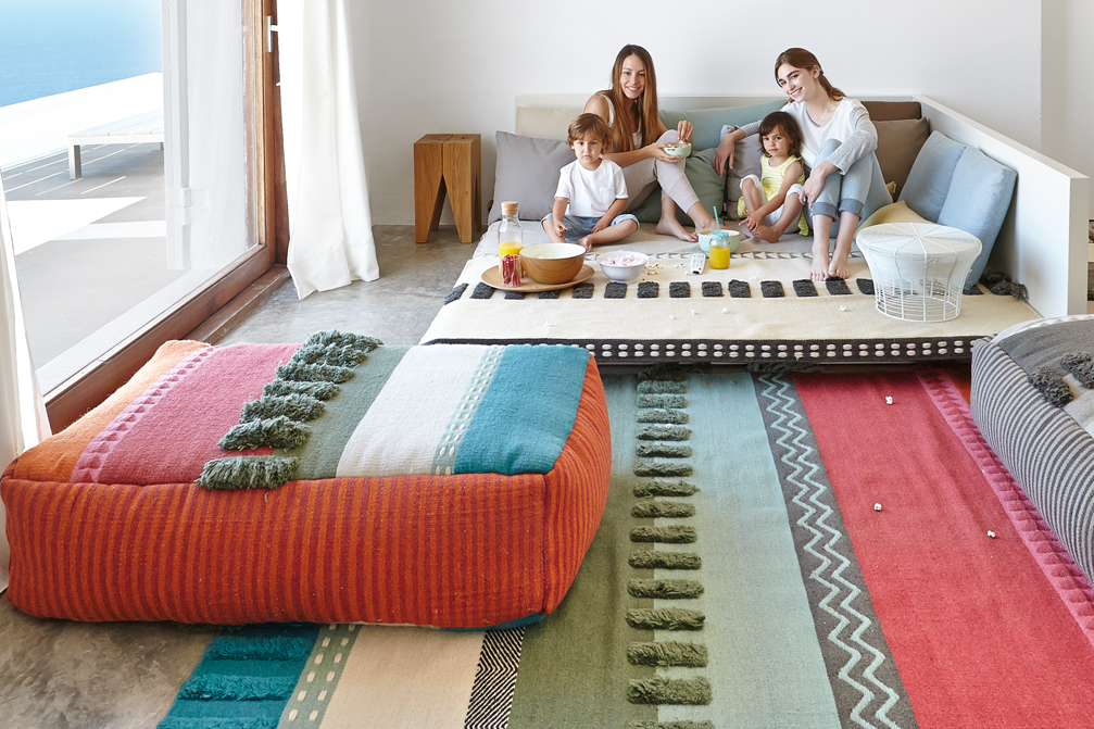 Gan Rugs Glaoui Pouf Alexandra Colours