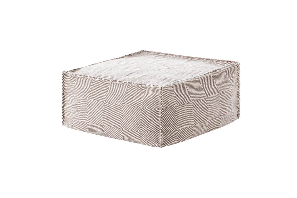 Gan Rugs Sail Pouf Taupe Square
