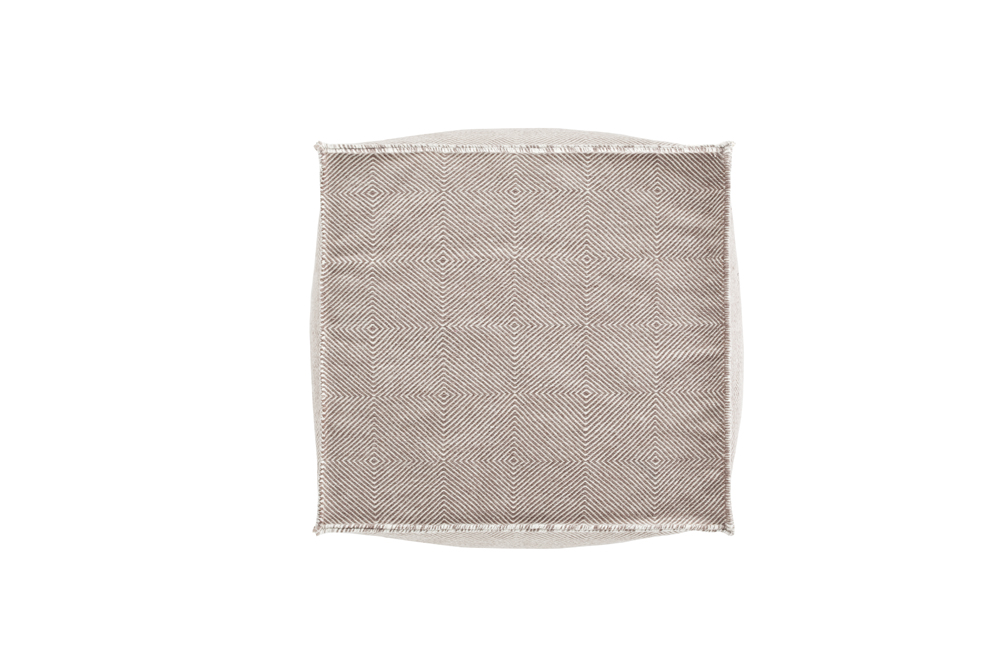Gan Rugs Sail Pouf Taupe Square
