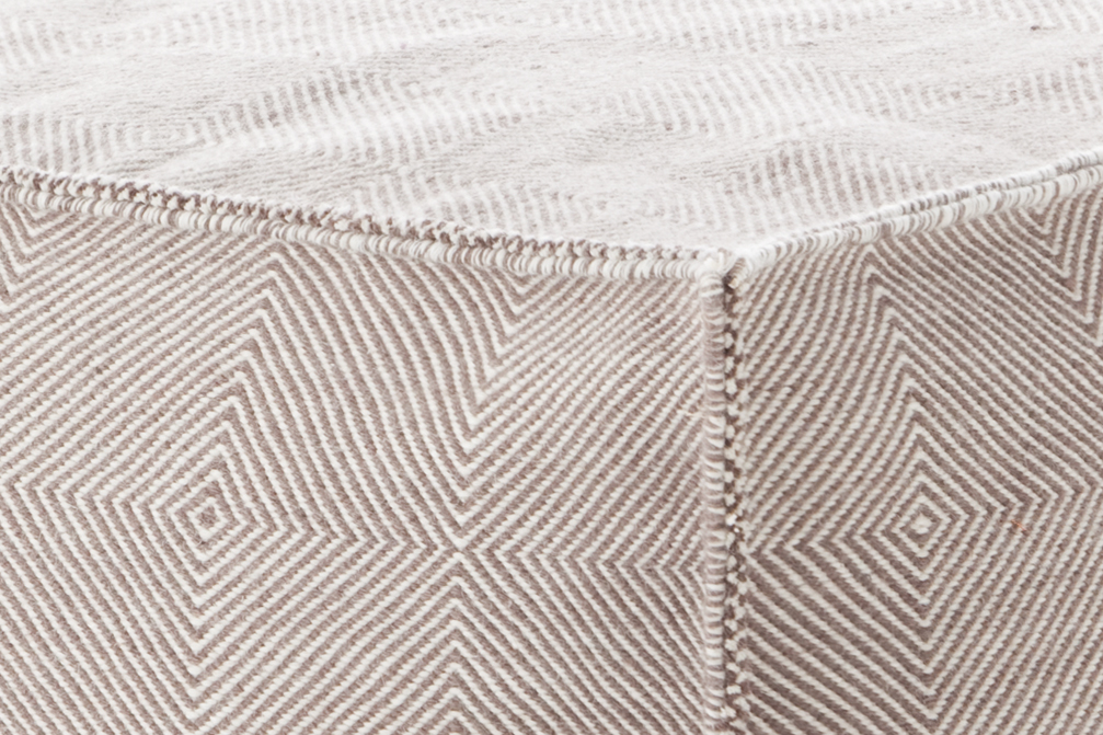 Gan Rugs Sail Pouf Taupe Square