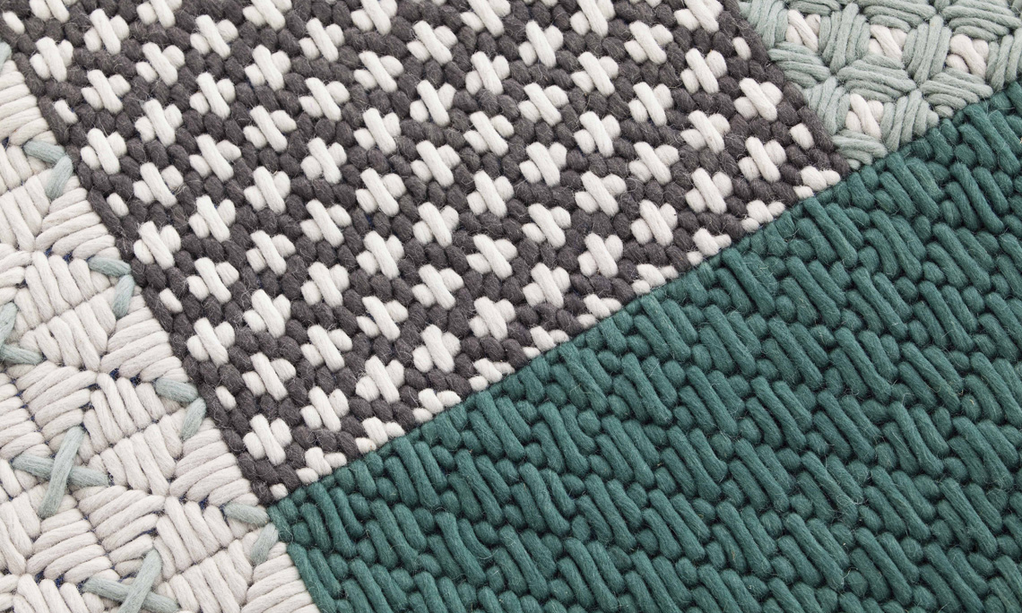 Gan Rugs Silai Rug Green