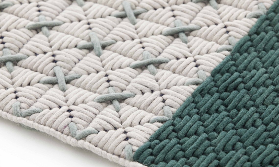 Gan Rugs Silai Rug Green