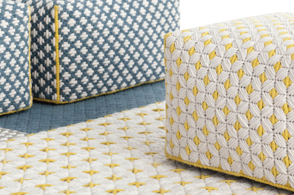 Gan Rugs Silai Pouf White