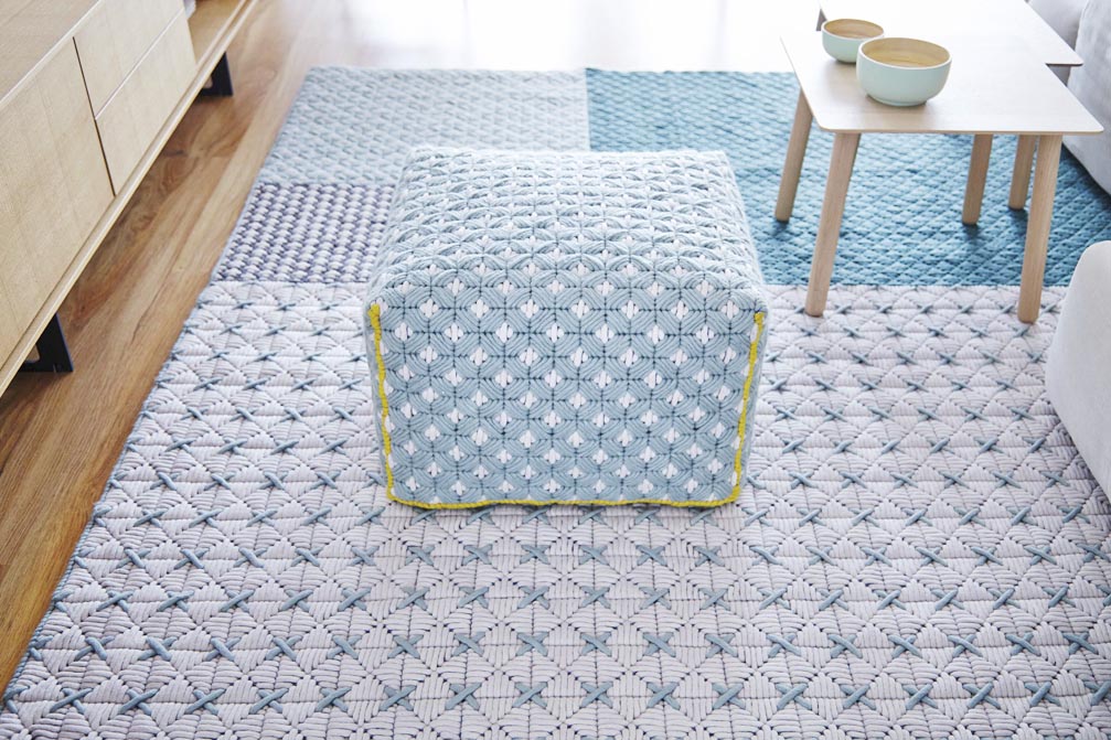 Gan Rugs Silai Pouf Celadon