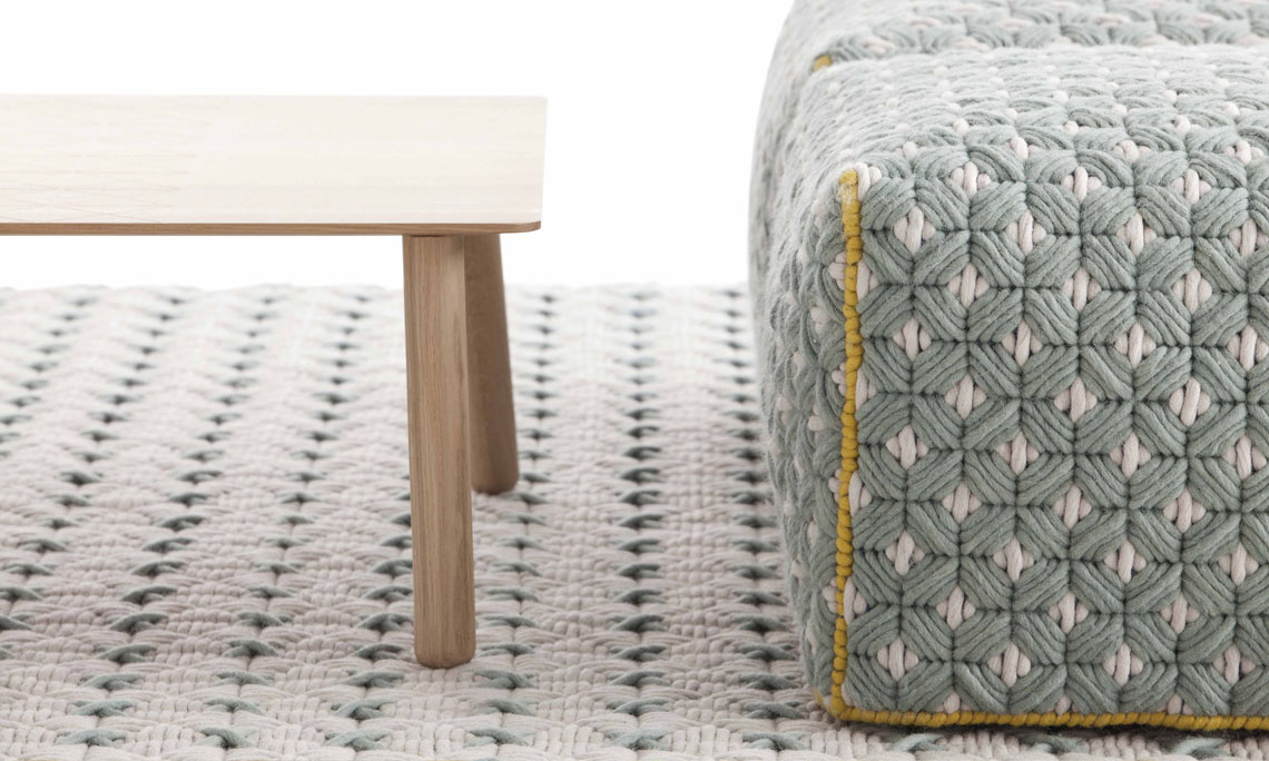 Gan Rugs Silai Pouf Celadon