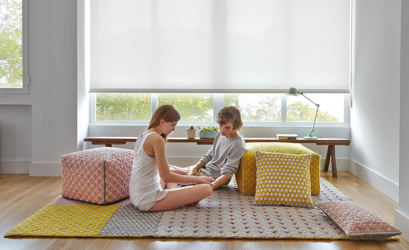 Gan Rugs Silai Pouf Rose