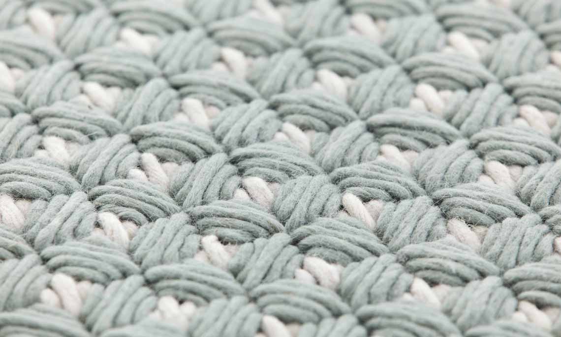 Gan Rugs Silai Cushion Celadon-Light Grey