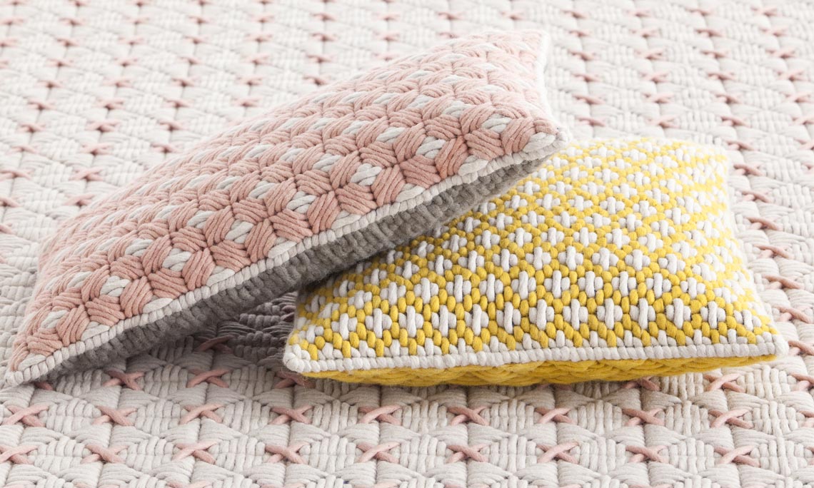 Gan Rugs Silai Cushion Rose-Light grey