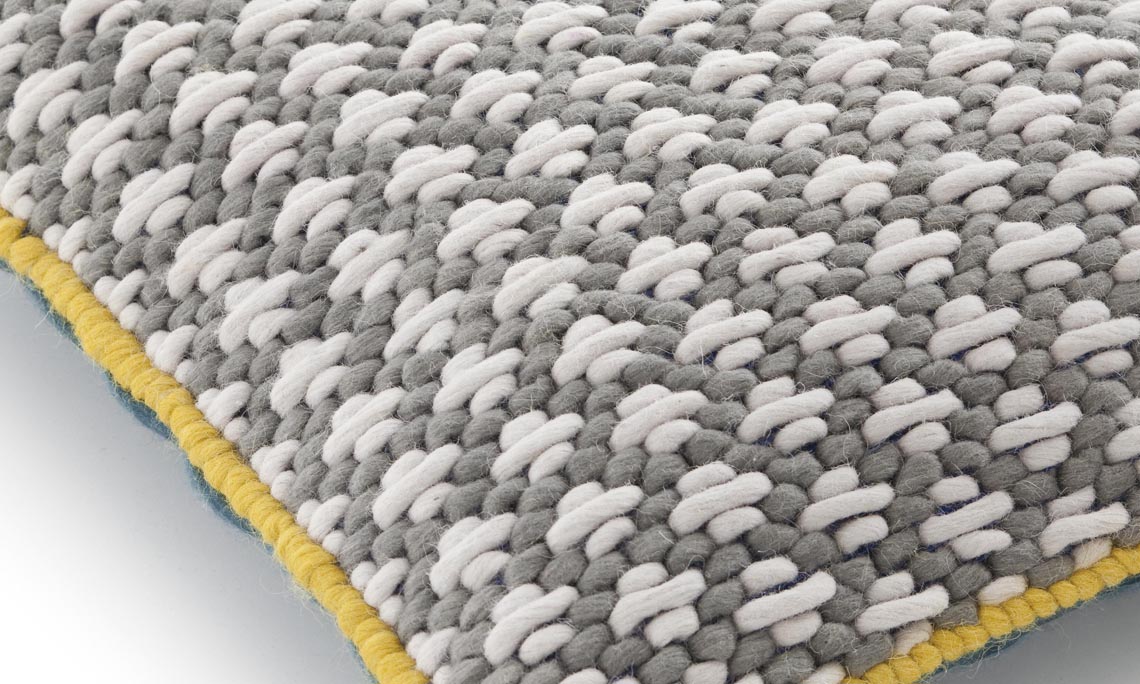Gan Rugs Silai Cushion Light grey-Blue