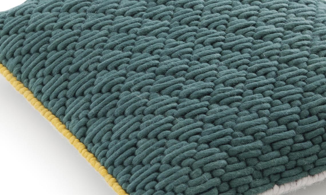 Gan Rugs Silai Cushion Celadon-Green