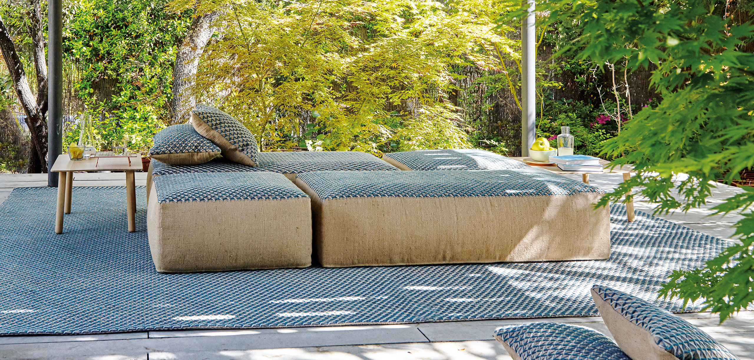 Gan Rugs Raw Rug Blue