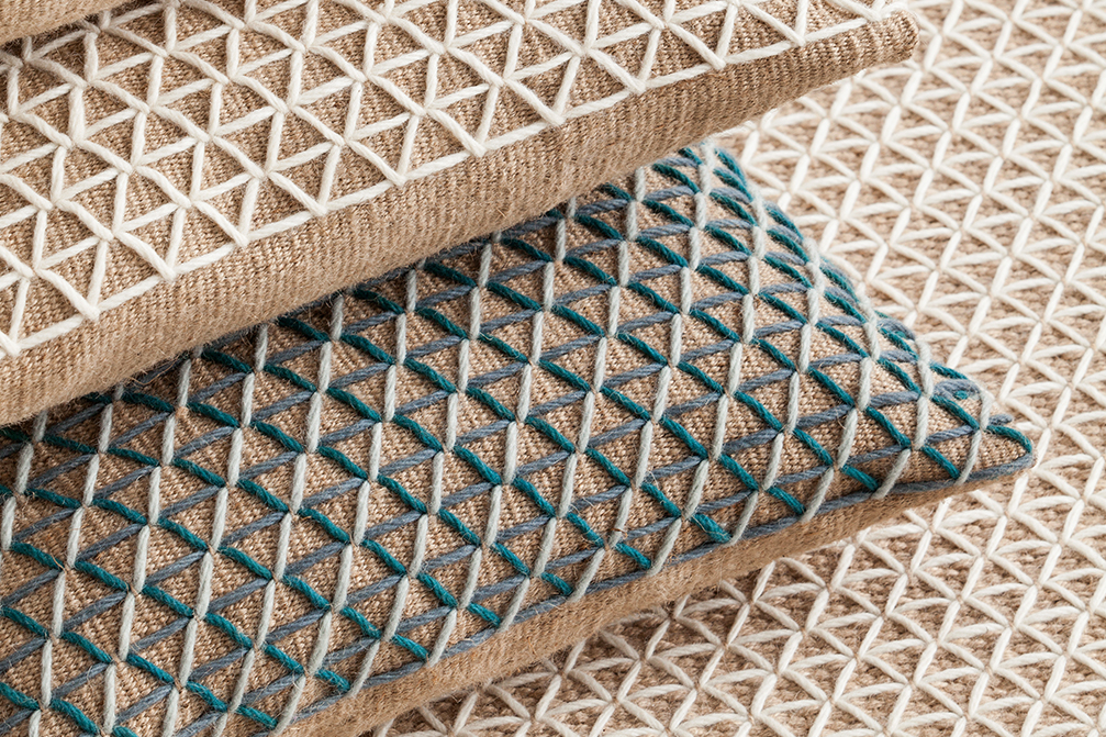Gan Rugs Raw Cushion Blue 50x50cm