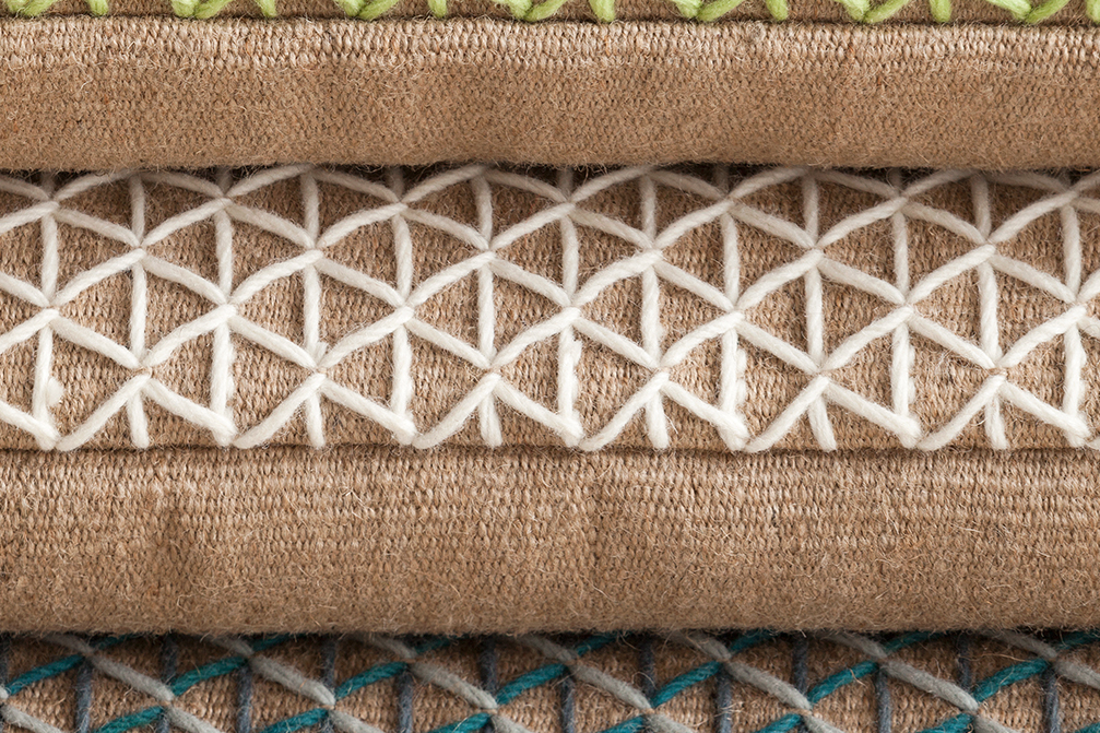 Gan Rugs Raw Cushion White 50x50cm
