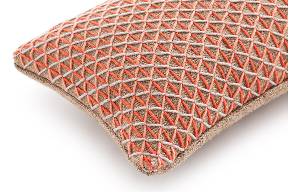 Gan Rugs Raw Cushion Pink 70x40cm